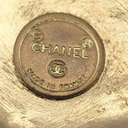 Chanel CC Logo Gold Necklace Round Pendant First Era Vintage — view 5
