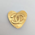 Chanel Earrings CC Logo Gold Vintage Single