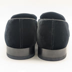 Louis Vuitton Chapman Brazza Auteuil Loafers Black Velvet Velour Embroidery — view 4