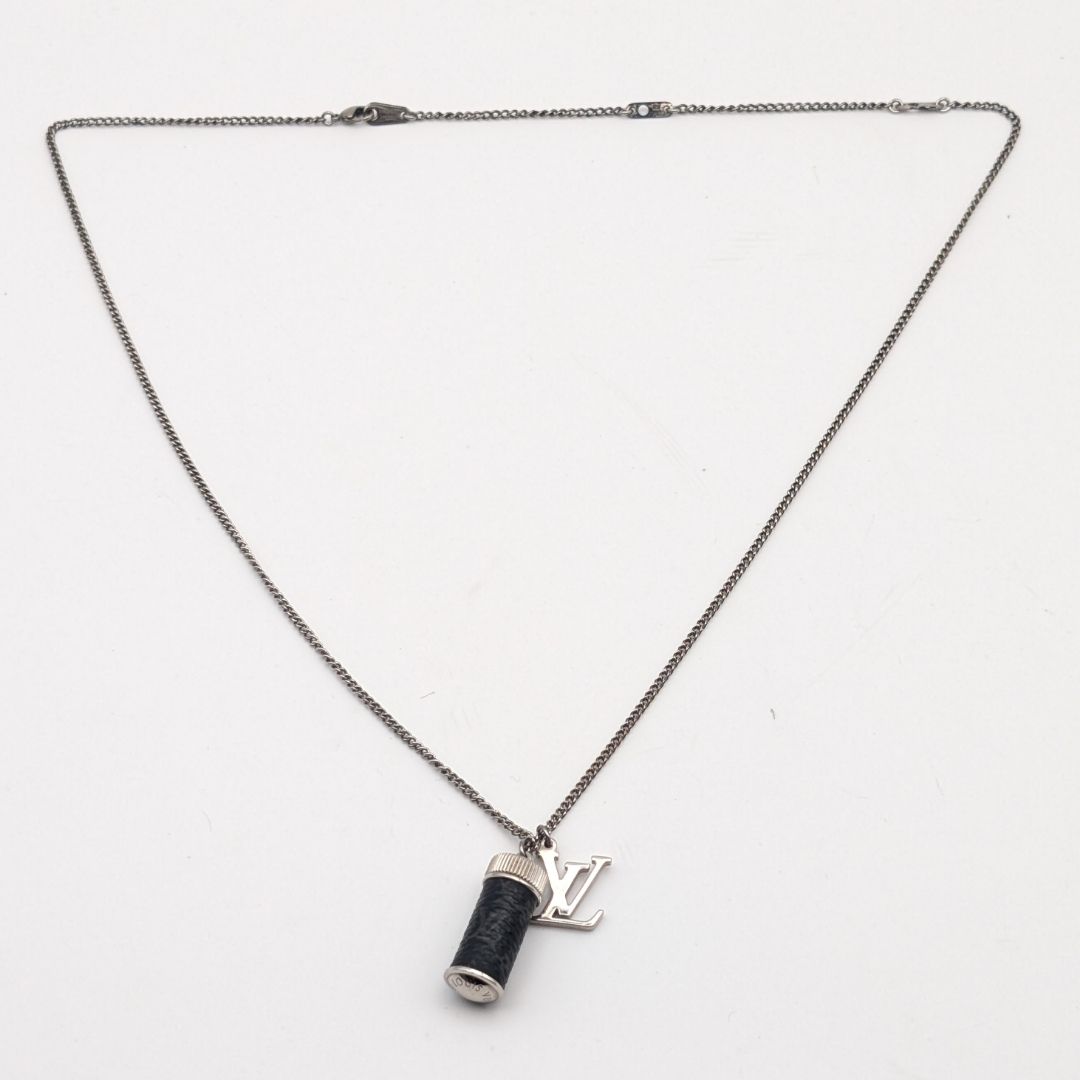 Louis Vuitton Monogram Eclipse Collier Charm Necklace — view 9