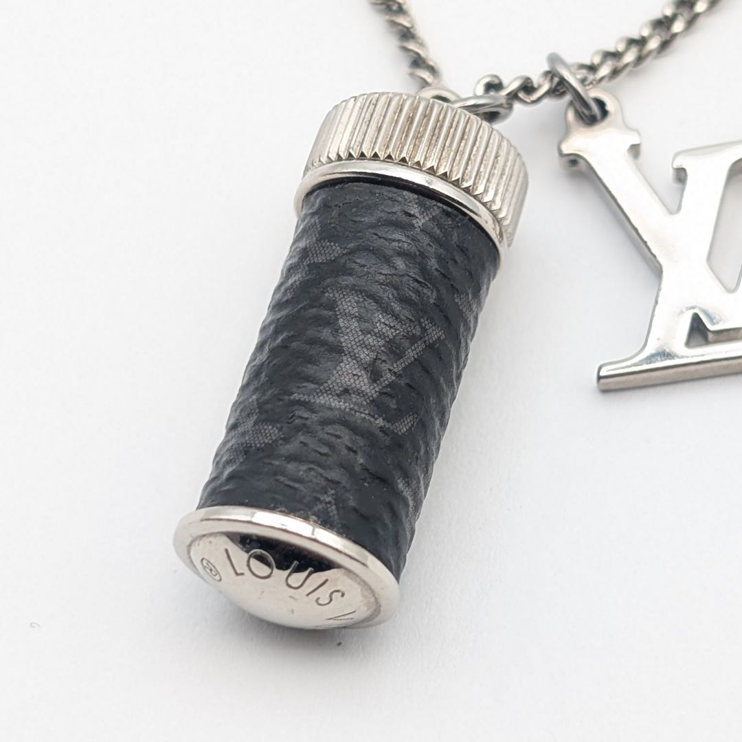 Louis Vuitton Monogram Eclipse Collier Charm Necklace — view 2
