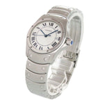 Cartier Santos Rondo SS White Dial Silver Quartz Watch — view 5