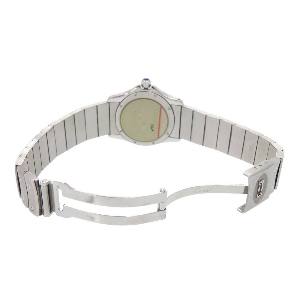 Cartier Santos Rondo SS White Dial Silver Quartz Watch — view 3