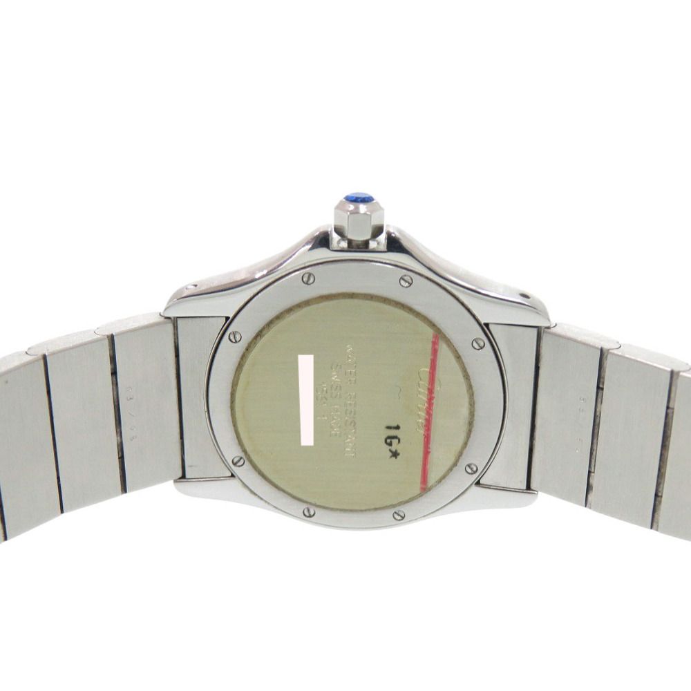 Cartier Santos Rondo SS White Dial Silver Quartz Watch — view 4