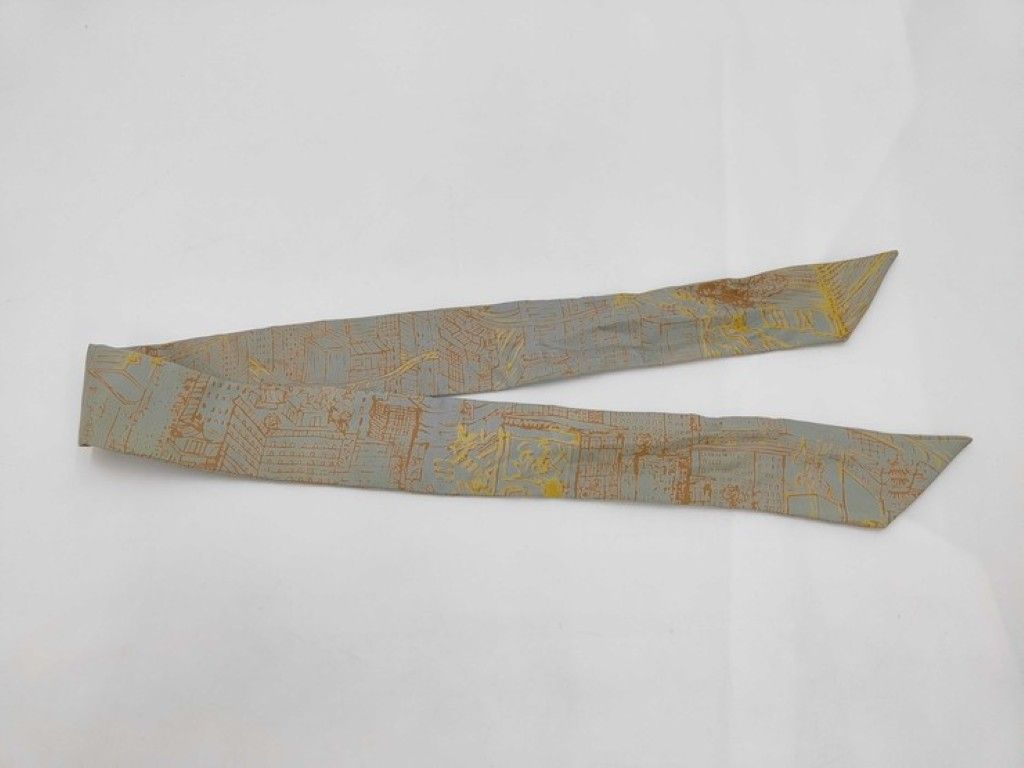 Hermes Ribbon Scarf Twill Multicolor Silk 100% L Air de Ginza — view 2