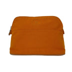 Hermes Pouch Orange Light Brown Leather