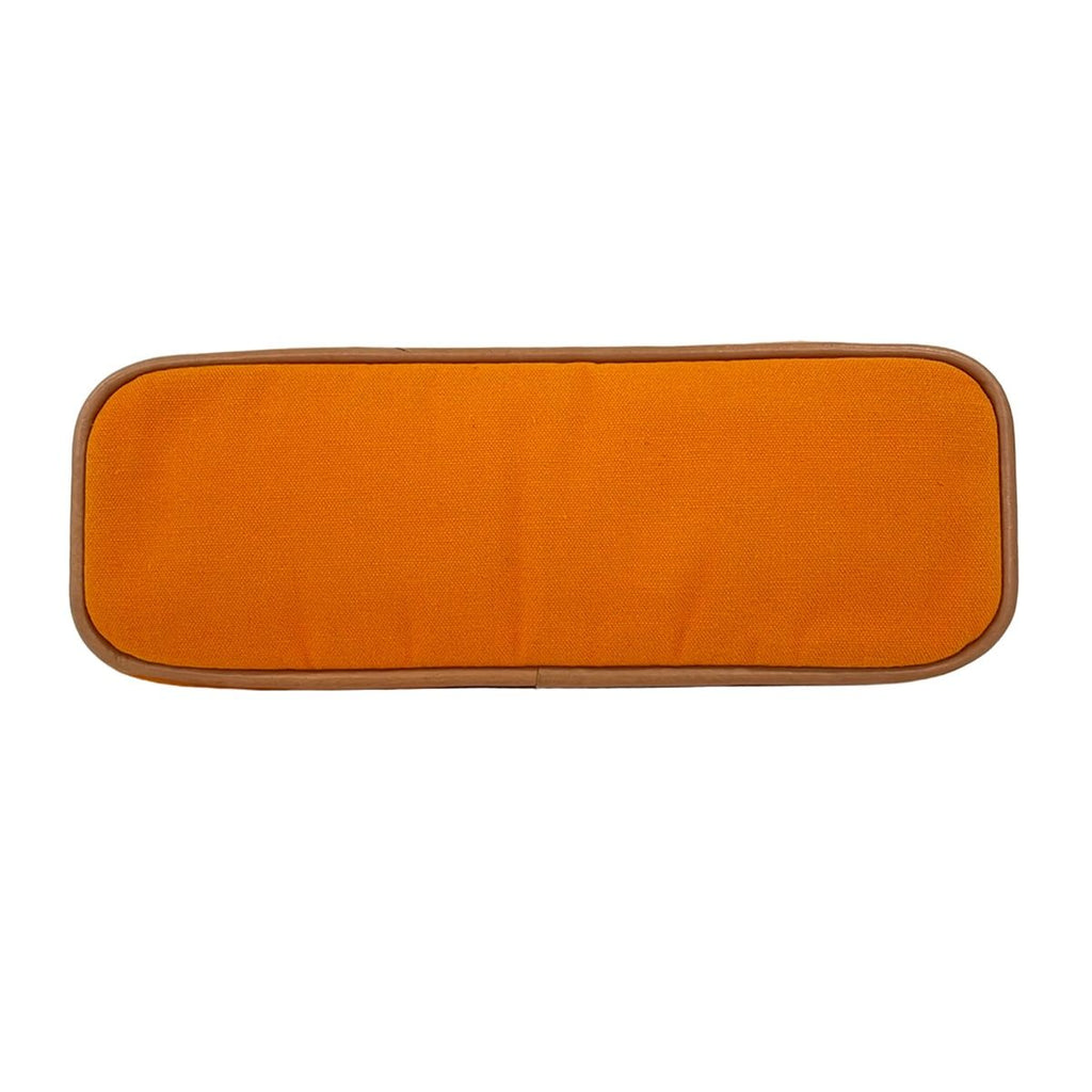 Hermes Pouch Orange Light Brown Leather — view 3