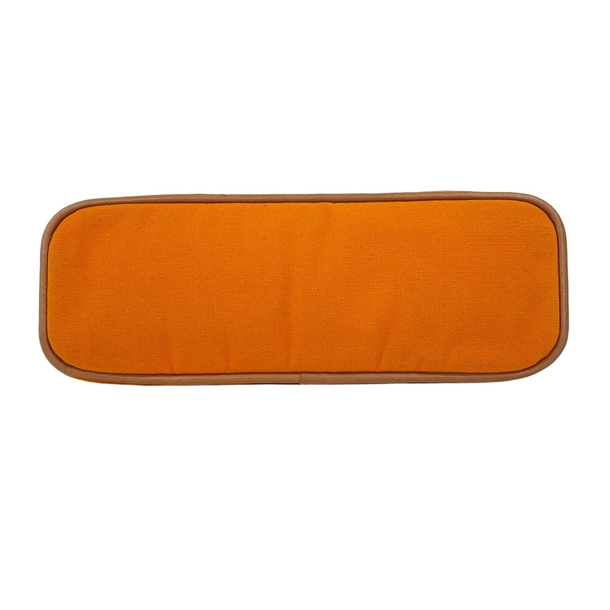 Hermes Pouch Orange Light Brown Leather — view 3