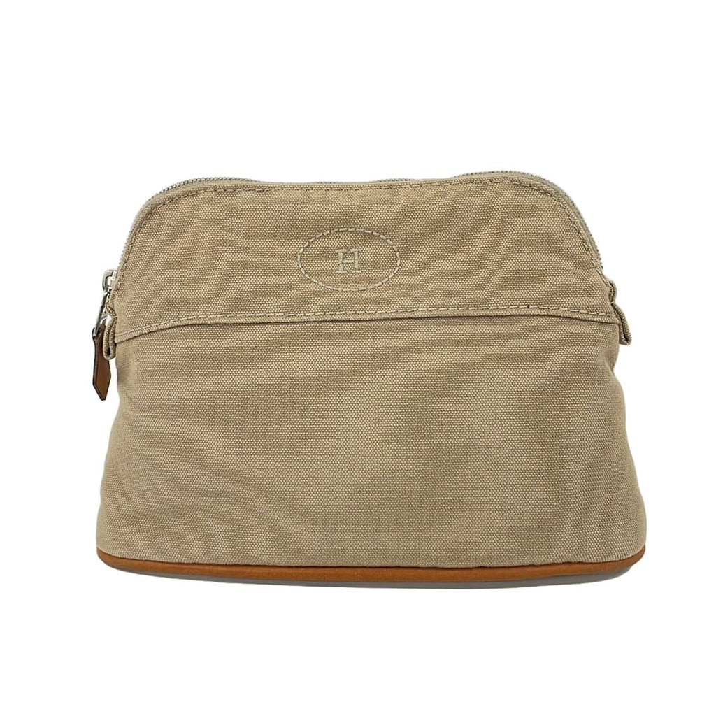 Hermes Pouch Beige Light Brown Leather