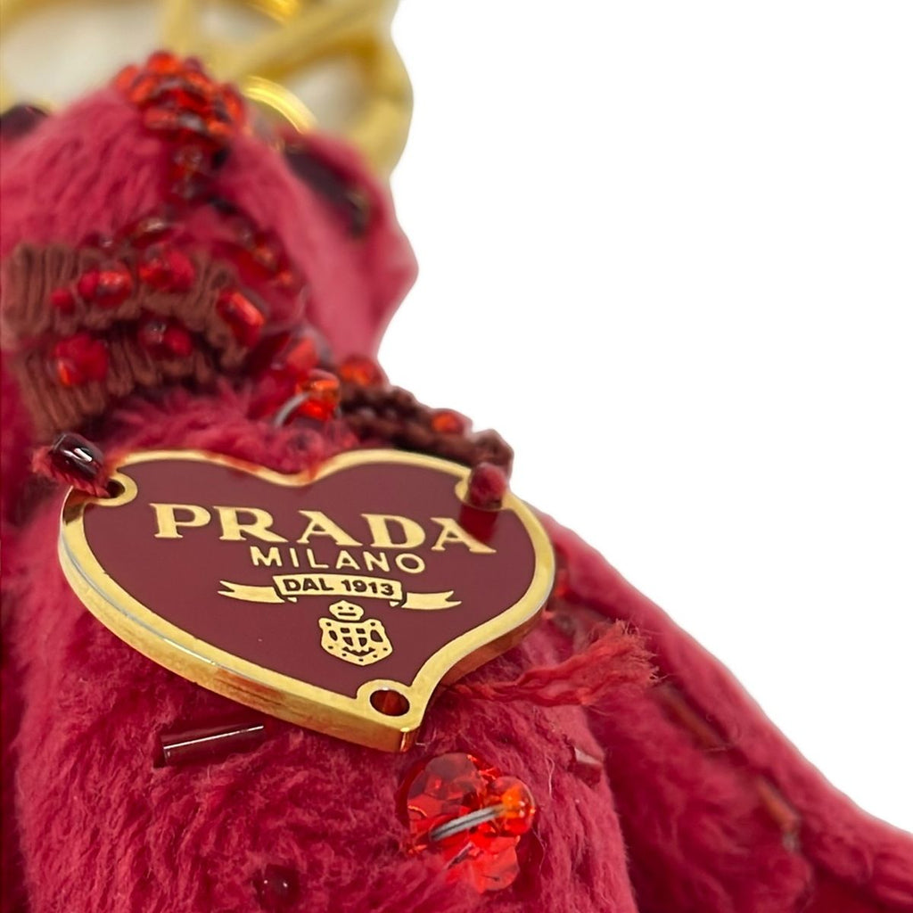 Prada Key Holder Red Rhinestone Bear — view 5
