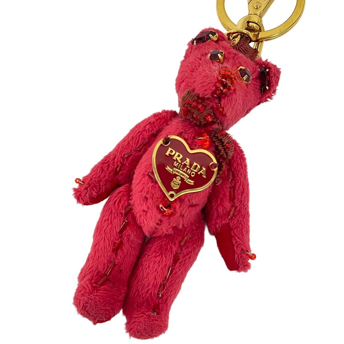Prada Key Holder Red Rhinestone Bear — view 4
