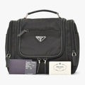 Prada Re-Nylon Travel Bag Carry on Pouch Nylon Saffiano Leather Triangle Logo