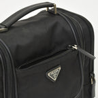 Prada Re-Nylon Travel Bag Carry on Pouch Nylon Saffiano Leather Triangle Logo — view 6