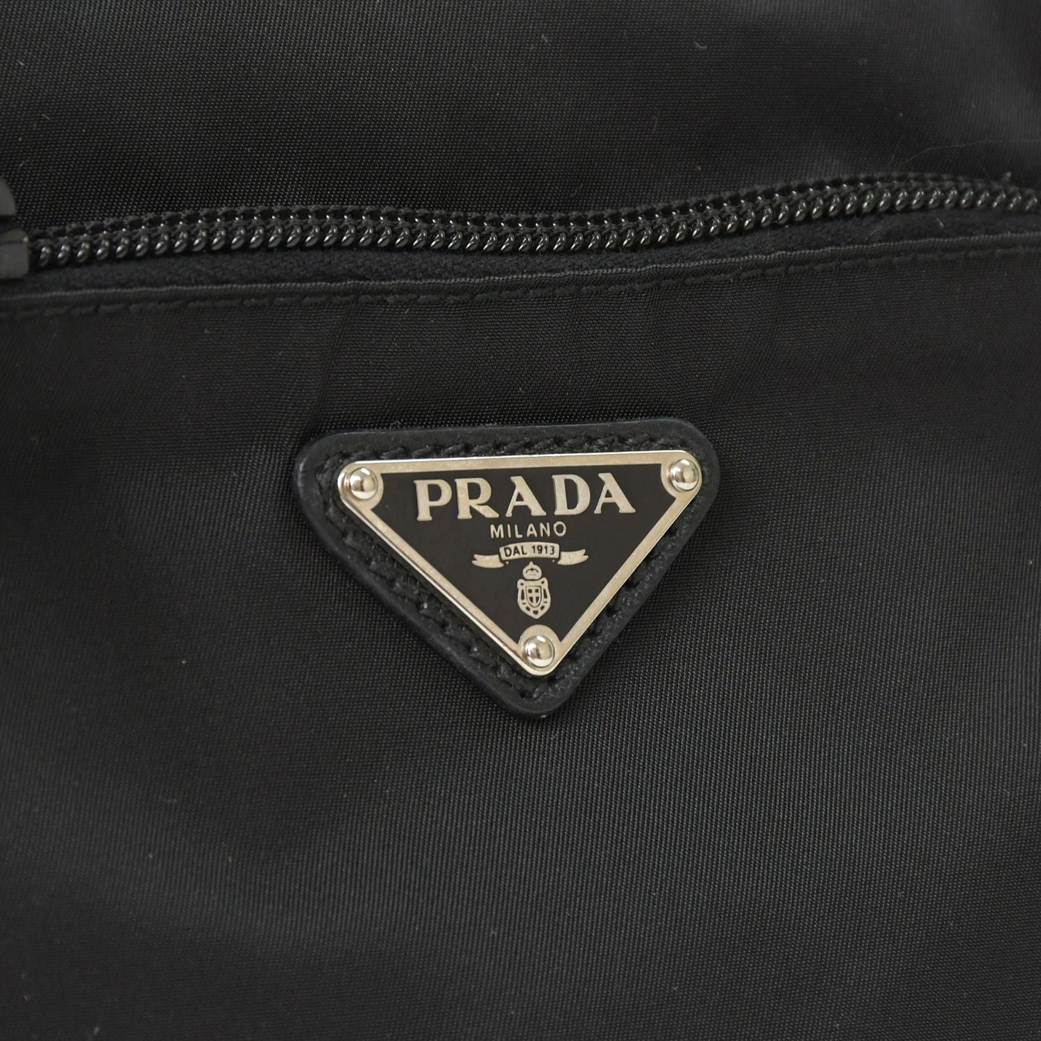 Prada Re-Nylon Travel Bag Carry on Pouch Nylon Saffiano Leather Triangle Logo — view 5