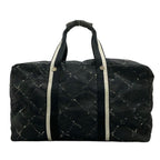 Chanel Boston Bag Vintage Travel Line Black White Silver No Lock — view 3