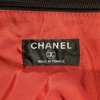 Chanel Boston Bag Vintage Travel Line Black White Silver No Lock — view 8