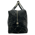 Chanel Boston Bag Vintage Travel Line Black White Silver No Lock — view 2