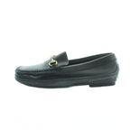 Gucci Loafers Leather Horsebit Square Toe Logo 6.5 Black — view 2