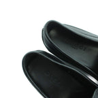 Gucci Loafers Leather Horsebit Square Toe Logo 6.5 Black — view 4