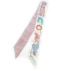 Hermes Heaven Twilly Scarf Chevaloscope Neon Off White Multicolor — view 2