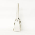 Loewe Leather Shoulder Bag Calfskin Musical Note Shape Metal White Flap — view 4