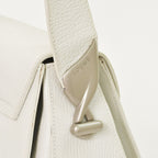 Loewe Leather Shoulder Bag Calfskin Musical Note Shape Metal White Flap — view 5