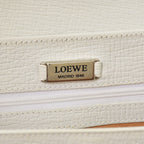 Loewe Leather Shoulder Bag Calfskin Musical Note Shape Metal White Flap — view 7