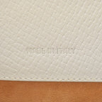 Loewe Leather Shoulder Bag Calfskin Musical Note Shape Metal White Flap — view 8