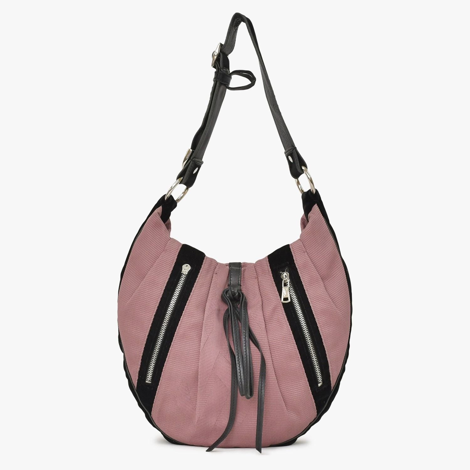 Saint Laurent Yves Monsaba Shoulder Bag Pink Canvas
