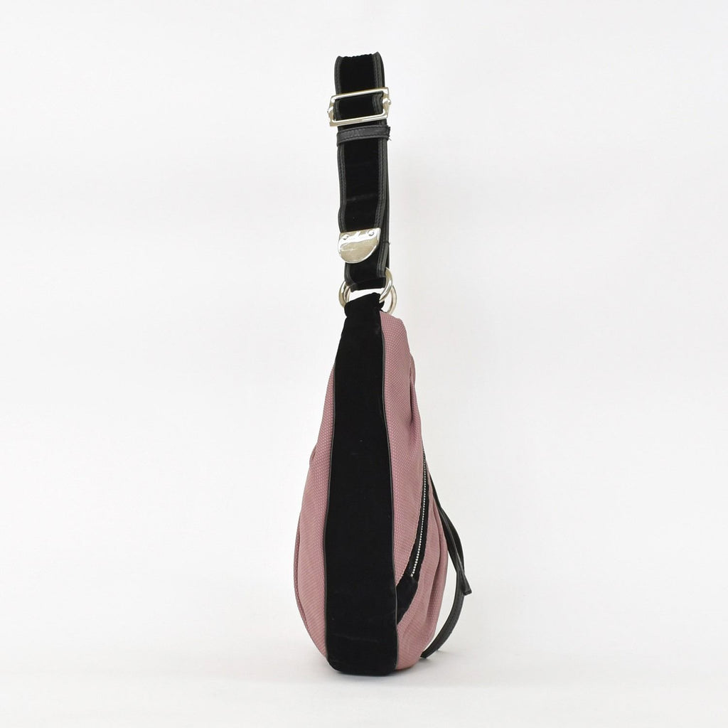 Saint Laurent Yves Monsaba Shoulder Bag Pink Canvas — view 4