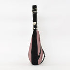 Saint Laurent Yves Monsaba Shoulder Bag Pink Canvas — view 4
