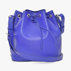 Louis Vuitton Noe BB Shoulder Bag Drawstring Epi Leather Fig Purple Silver