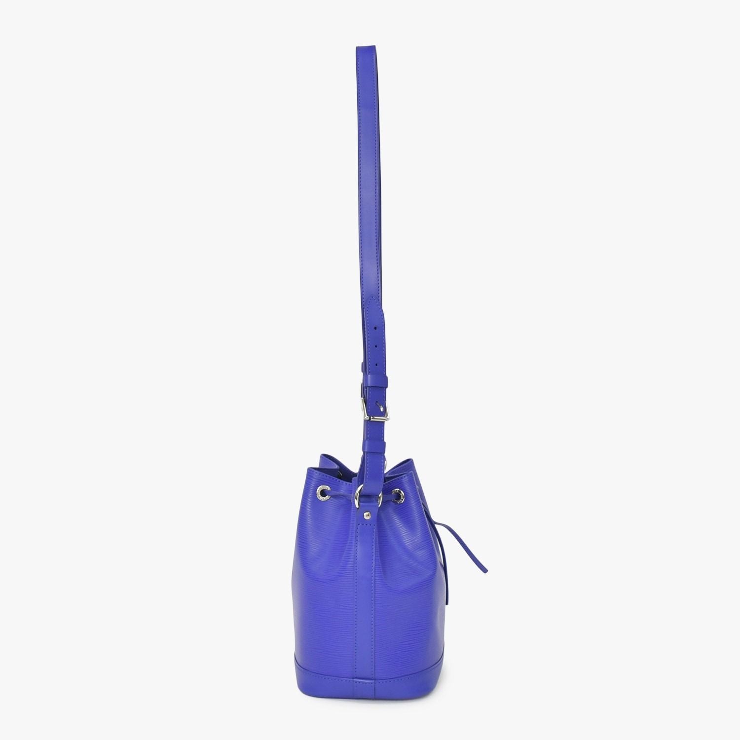 Louis Vuitton Noe BB Shoulder Bag Drawstring Epi Leather Fig Purple Silver — view 5