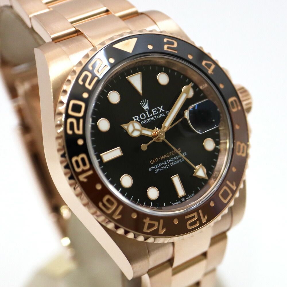 Rolex GMT Master 2 Black Watch 18k Pink Gold Automatic Winding — view 3