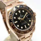 Rolex GMT Master 2 Black Watch 18k Pink Gold Automatic Winding — view 3