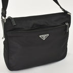 Prada Nylon Shoulder Bag Re-Nylon Black Pouch — view 6