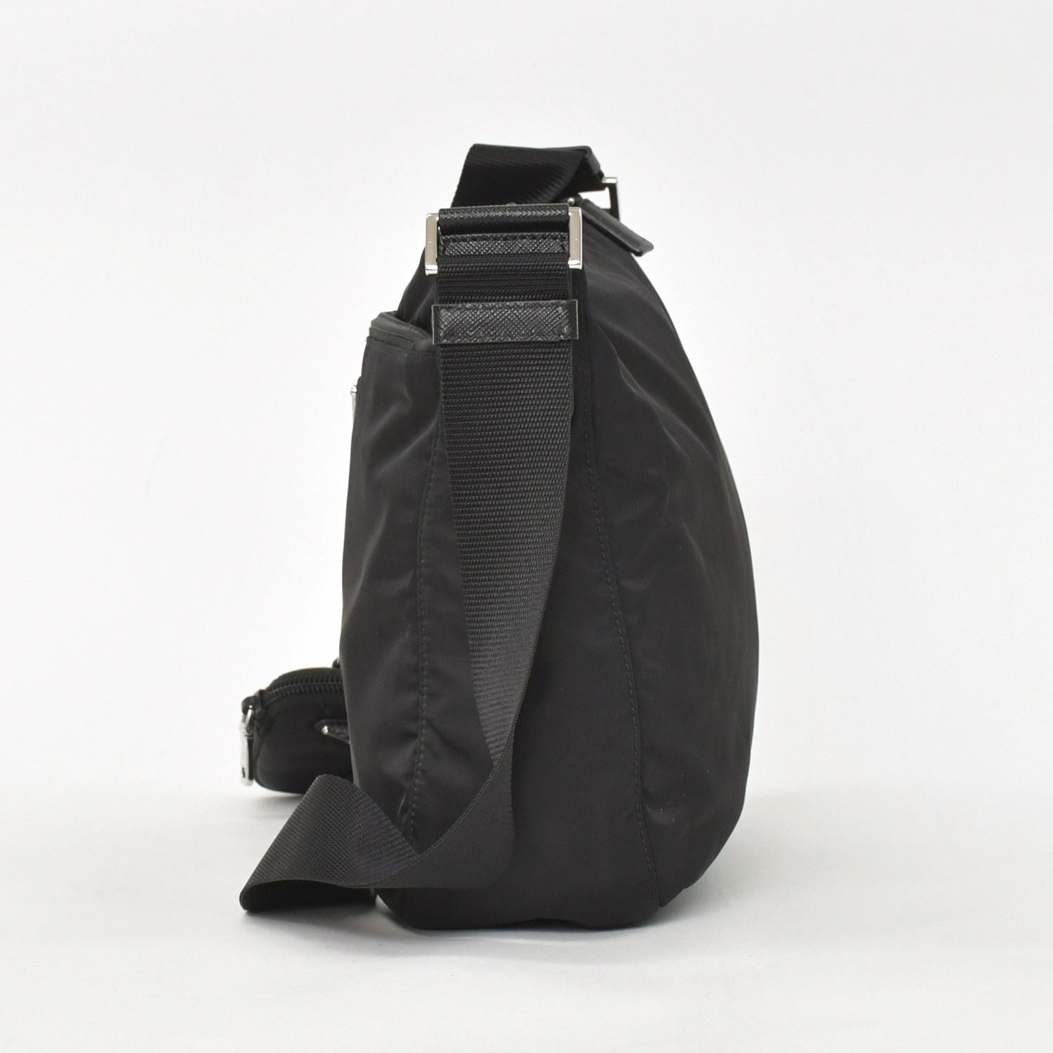 Prada Nylon Shoulder Bag Re-Nylon Black Pouch — view 2