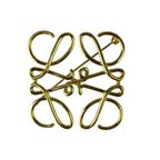 Loewe Brooch Anagram Gold Metal