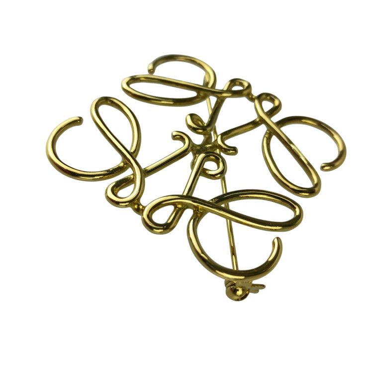 Loewe Brooch Anagram Gold Metal — view 2