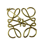 Loewe Brooch Anagram Gold Metal — view 3