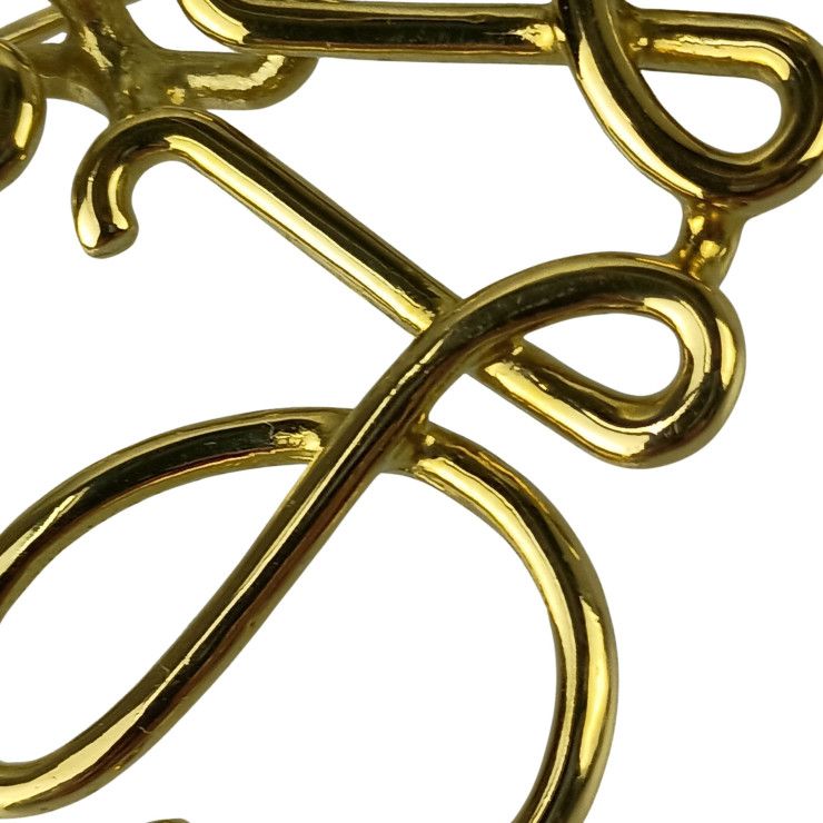 Loewe Brooch Anagram Gold Metal — view 4