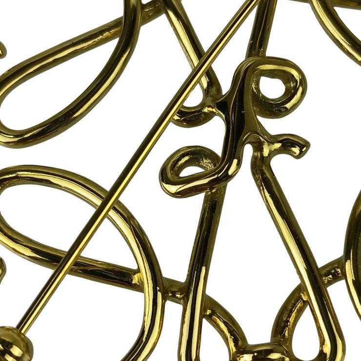 Loewe Brooch Anagram Gold Metal — view 5