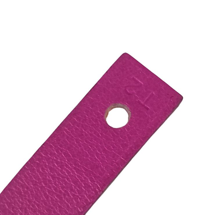Hermes Bracelet Infini Purple Red Leather Double Strand Gold — view 7
