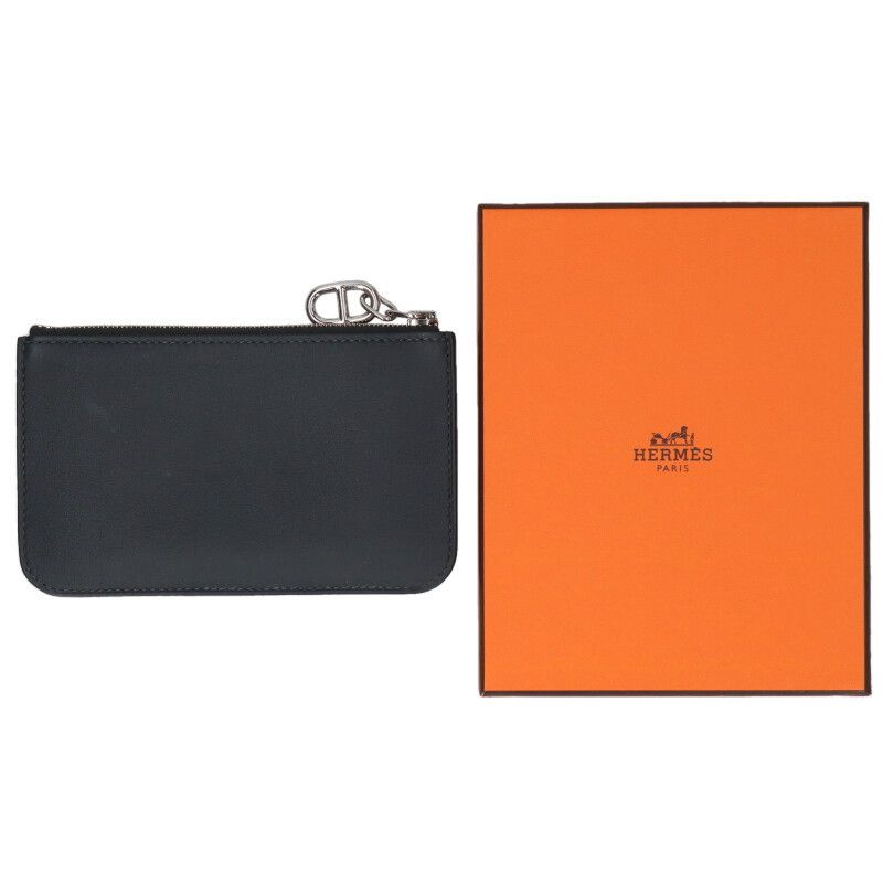 Hermes Zip Azap Swift Leather Card Case with Chaine D'ancre Charm — view 3