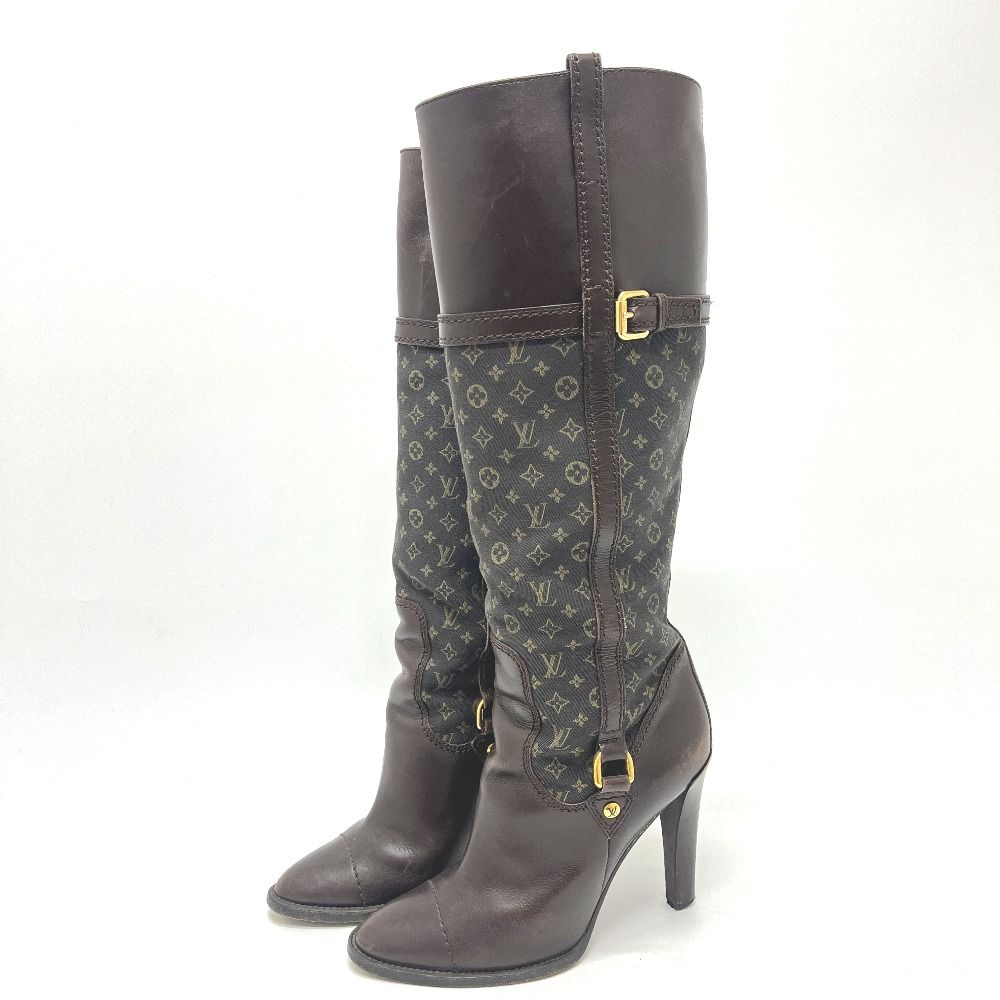 Louis Vuitton Boots Mini Lin Monogram Canvas Brown