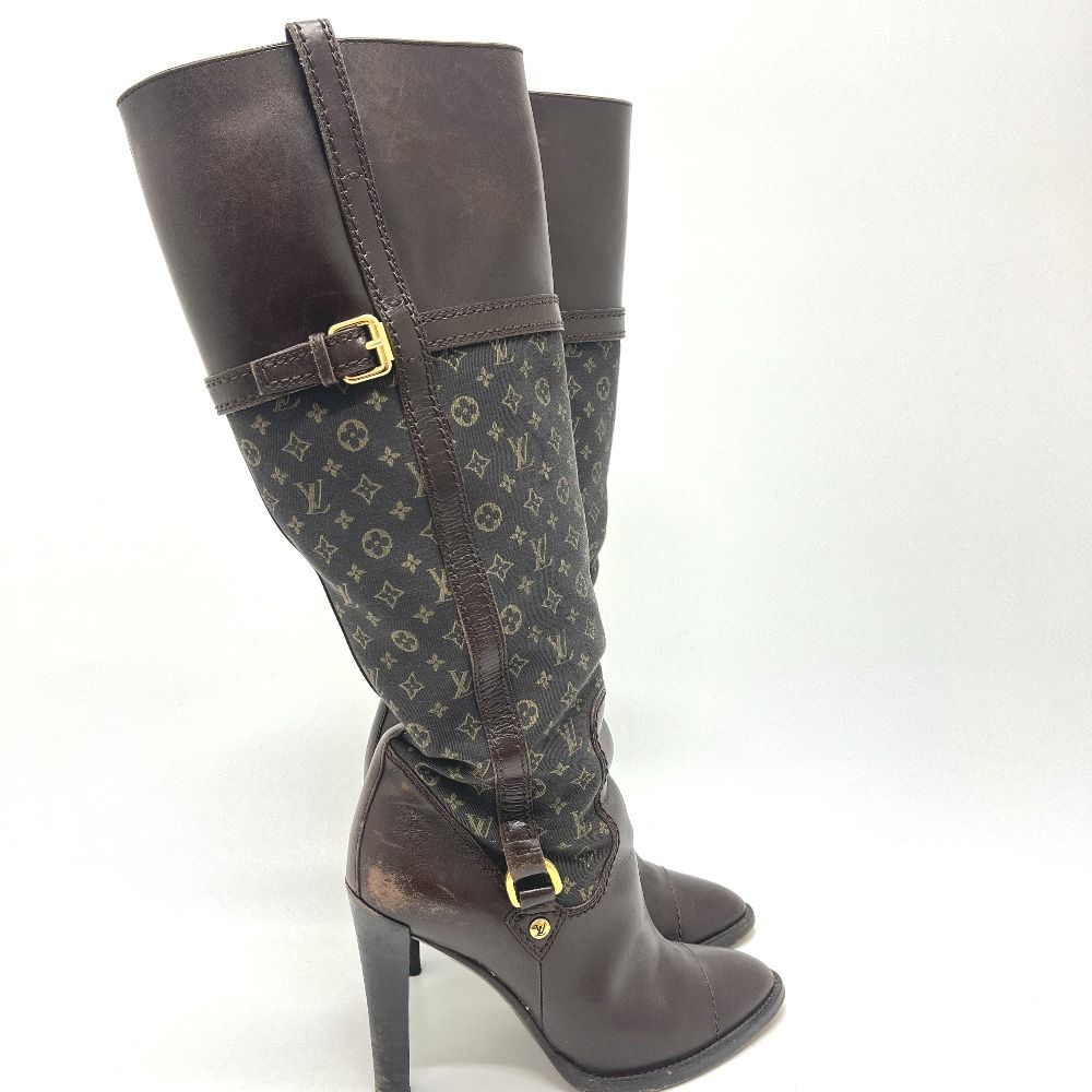 Louis Vuitton Boots Mini Lin Monogram Canvas Brown — view 3