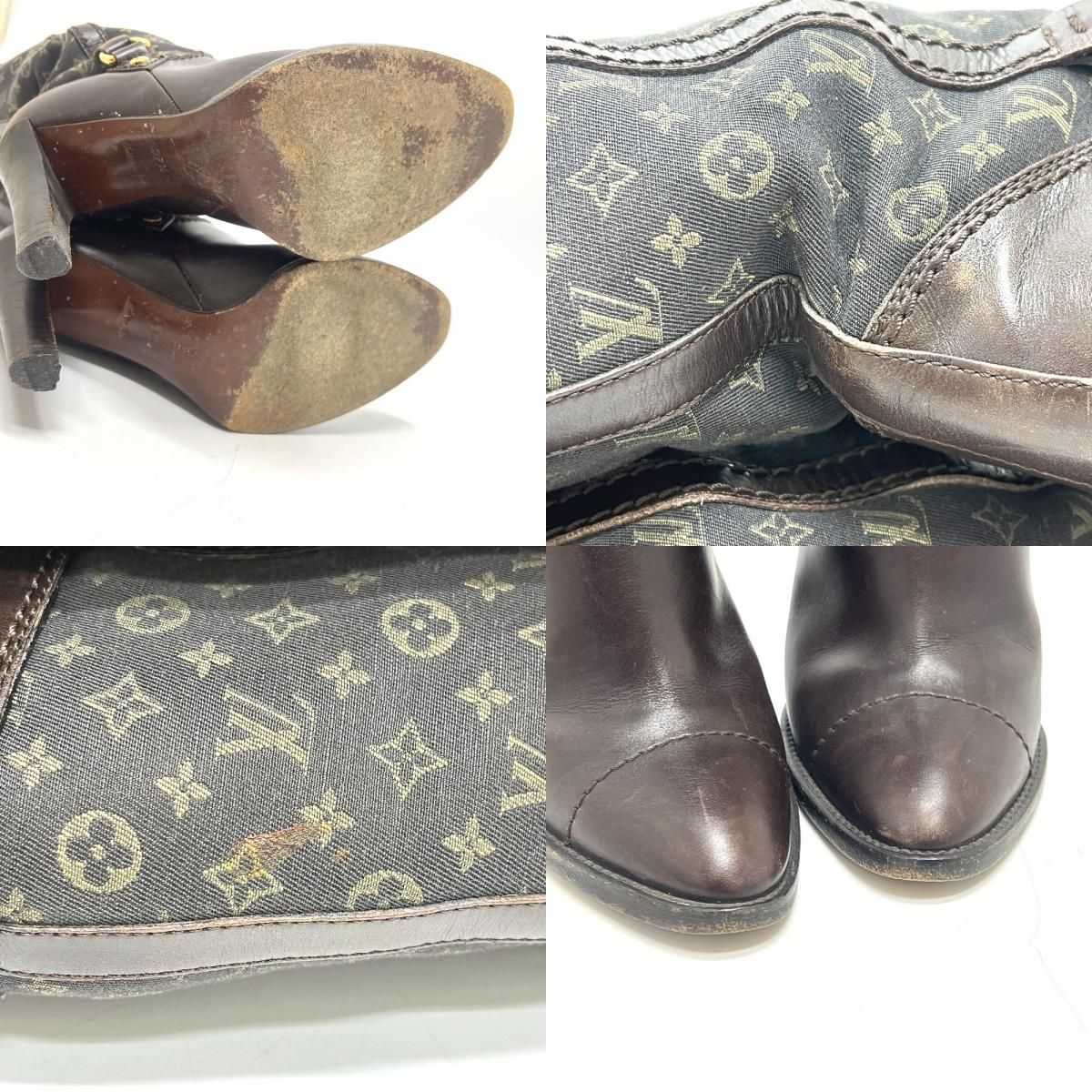 Louis Vuitton Boots Mini Lin Monogram Canvas Brown — view 7