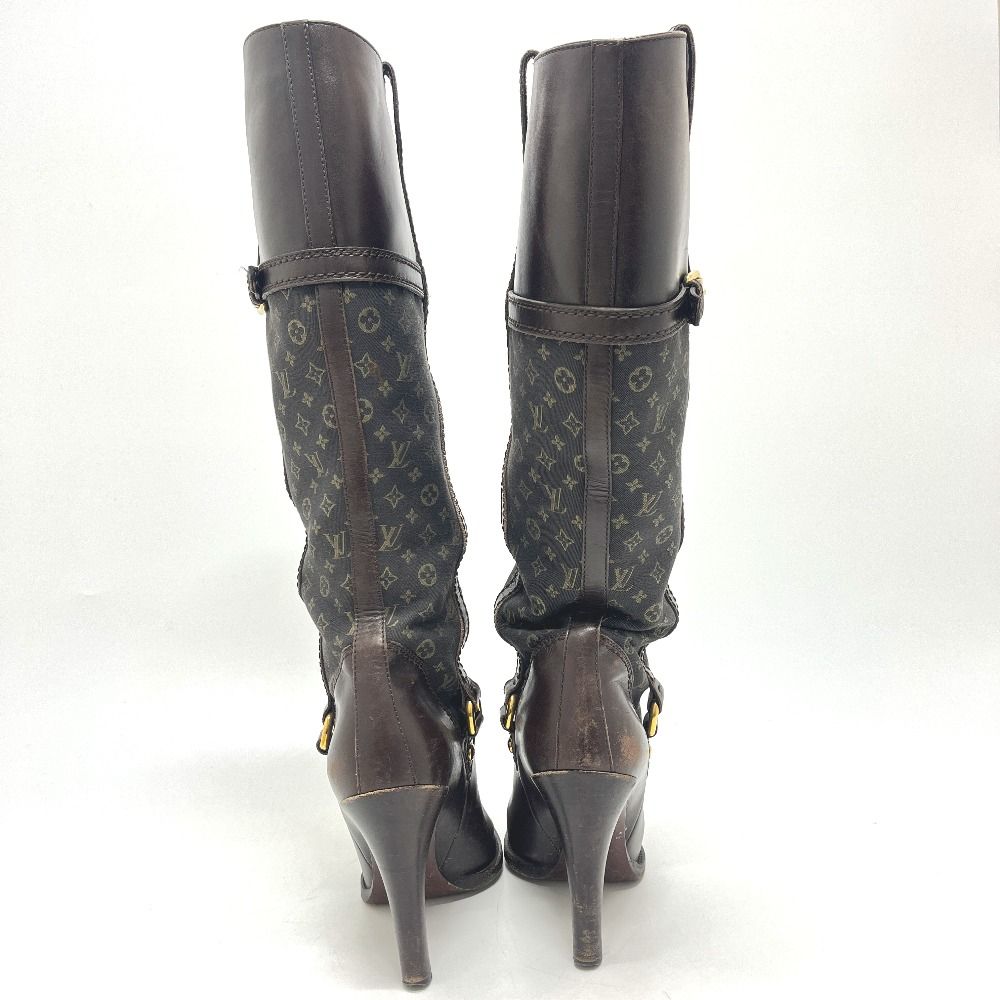 Louis Vuitton Boots Mini Lin Monogram Canvas Brown — view 4