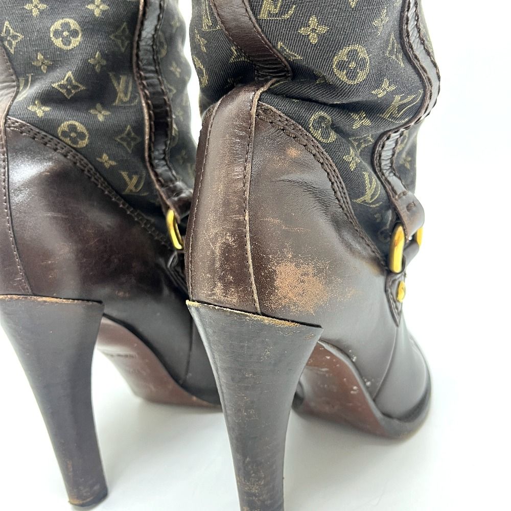 Louis Vuitton Boots Mini Lin Monogram Canvas Brown — view 6