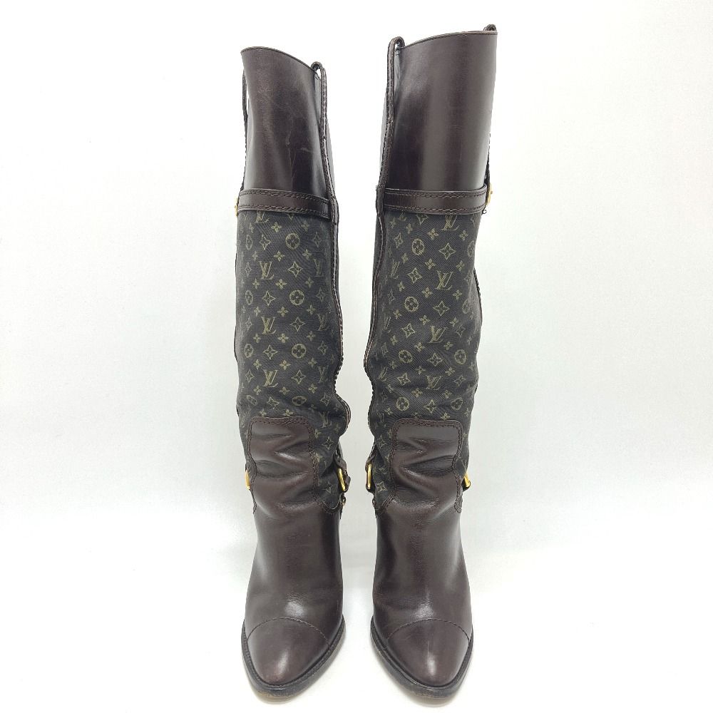 Louis Vuitton Boots Mini Lin Monogram Canvas Brown — view 2